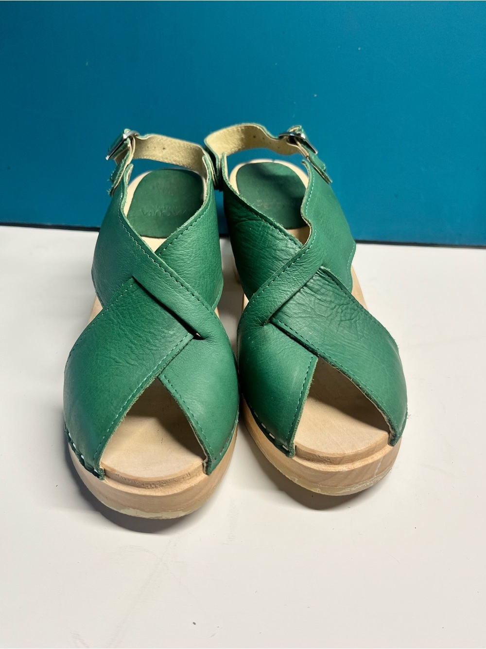 Maguba Leather Crisscross Slingback Sandals